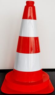 Pachołek drogowy 50cm U-23c | PCV, 1,1 kg, odblaskowy